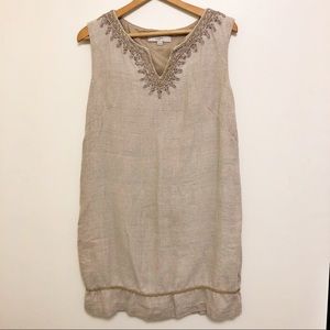 LOFT tan shift dress size 10